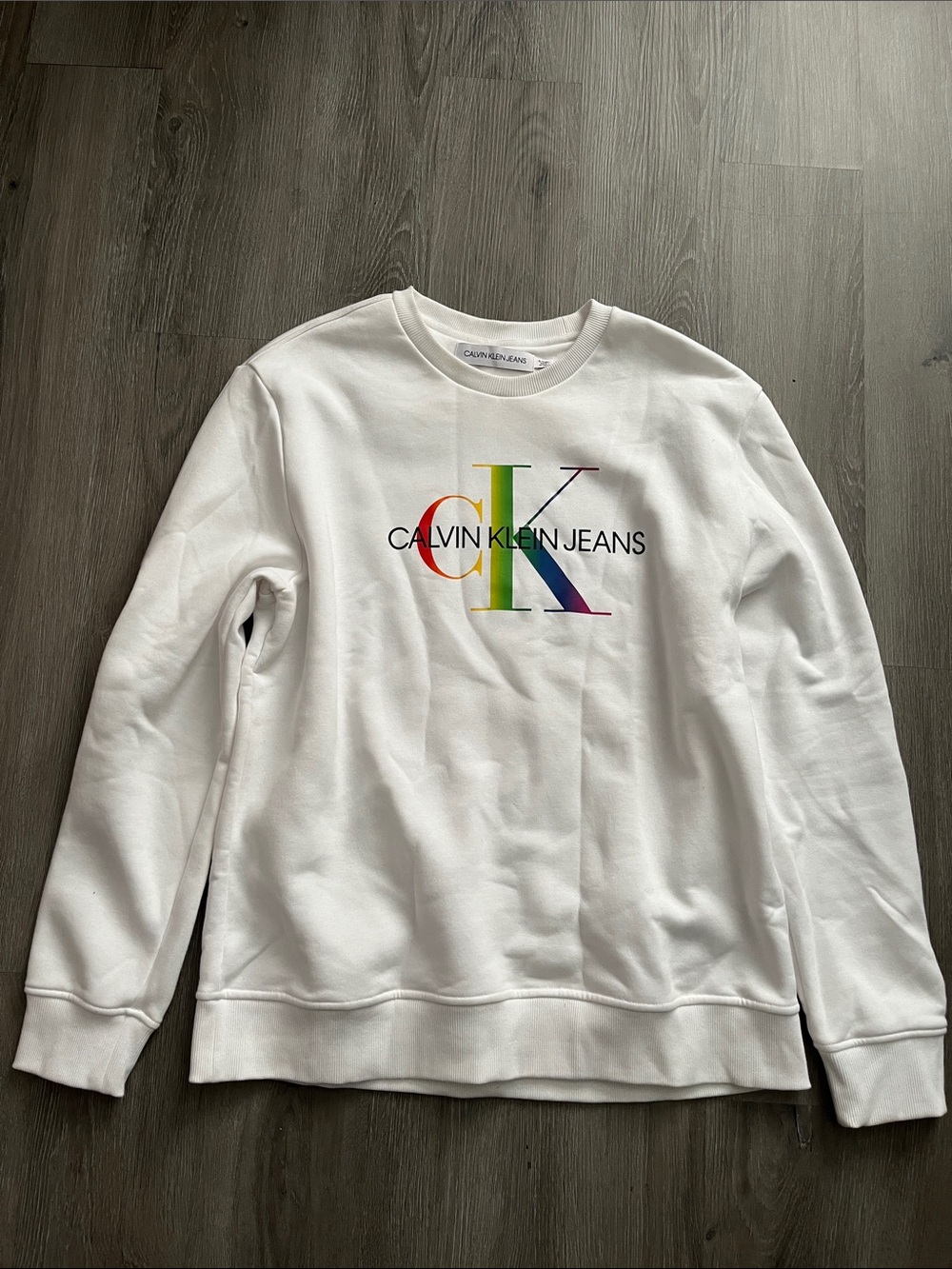 Calvin Klein Men’s XL White Crewneck Sweatshirt NWOT